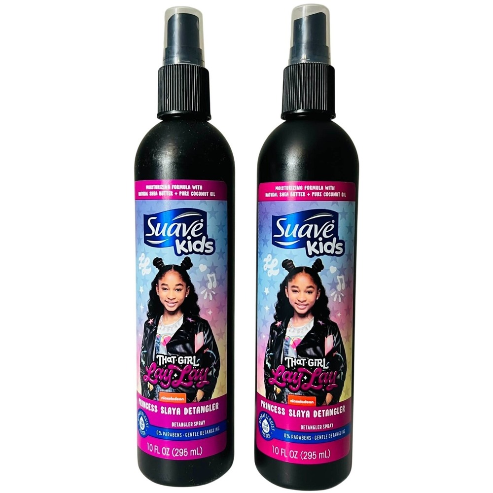 2 NEW Suave Kids Princess Slaya Detangler Spray 10 oz Shea Coconut